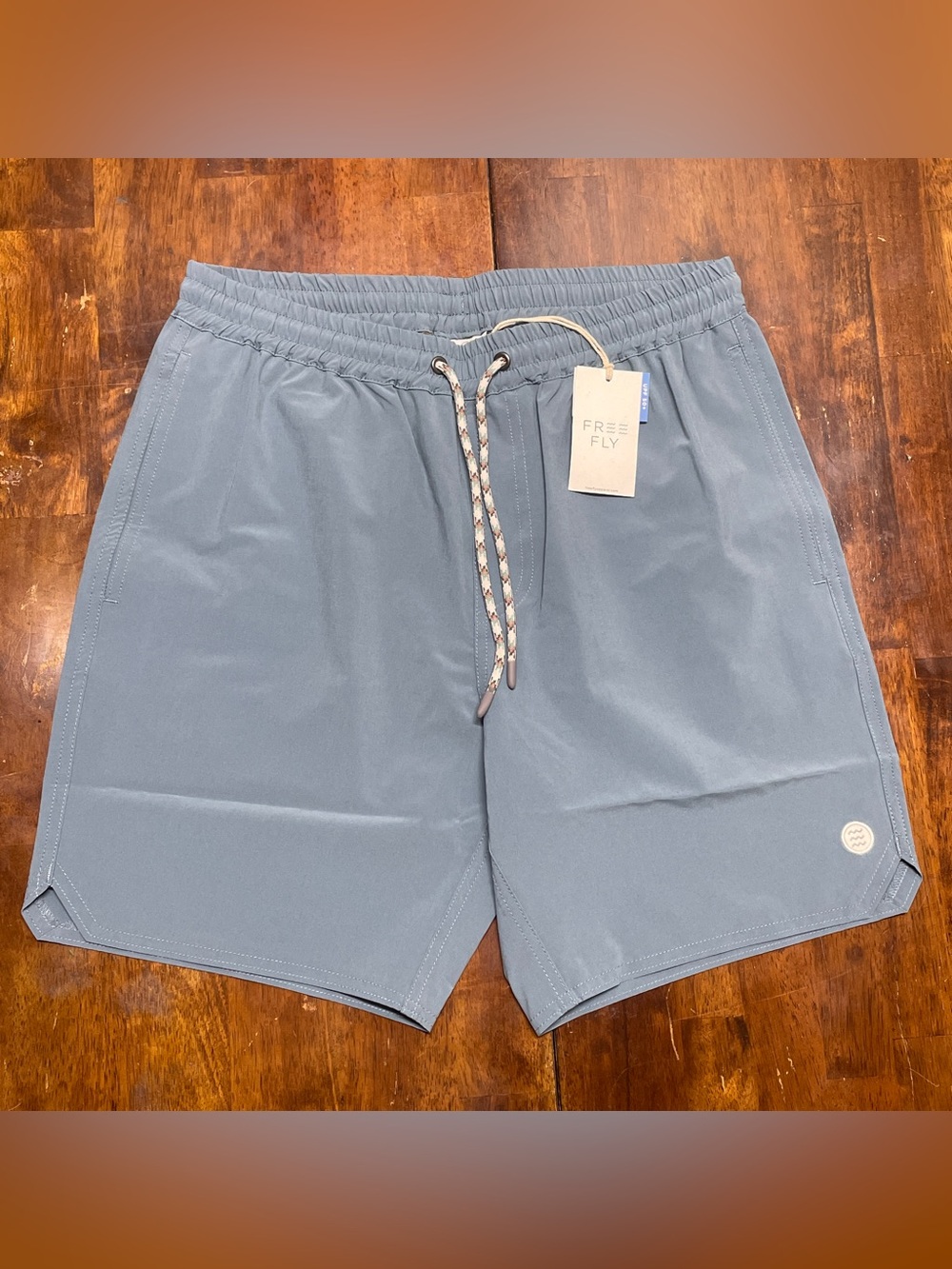 Free Fly Mens Small Andros Swim Trunk Shorts Pacific Blue Stretch NWT MSRP $78